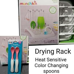 Baby Drying Rack & Heat Sensitive Color changing Spoons